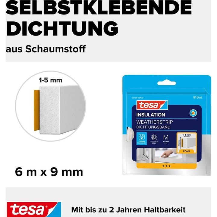 Image du produit tesa tesamoll UNIVERSAL Joint en mousse, autocollant, pour l'isolation