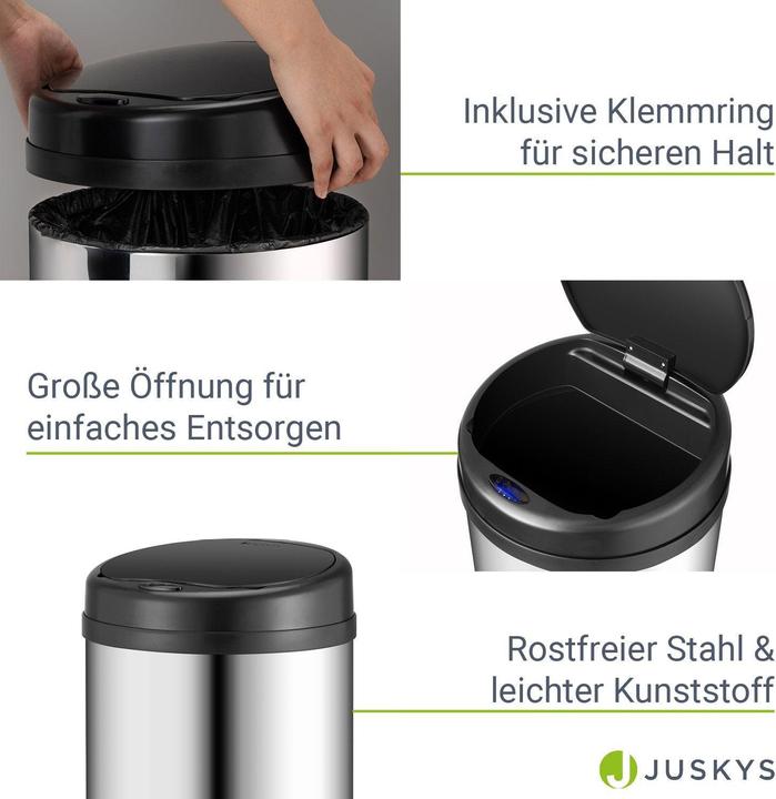 Image du produit Juskys Poubelle automatique avec capteur (50 l)