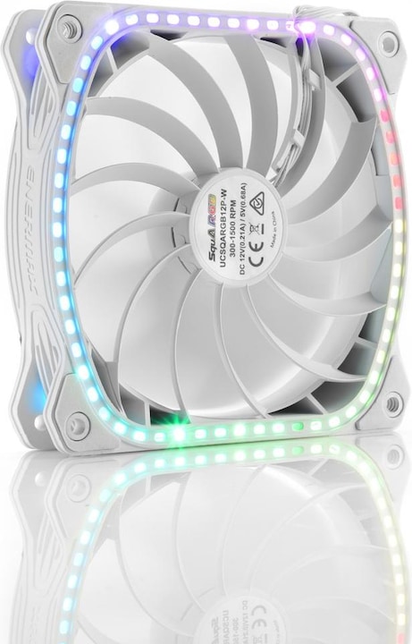 Produktbild Enermax PC-Lüfter SquA RGB White 3er-Pack mit RGB Control Box (120 mm, 3 x)