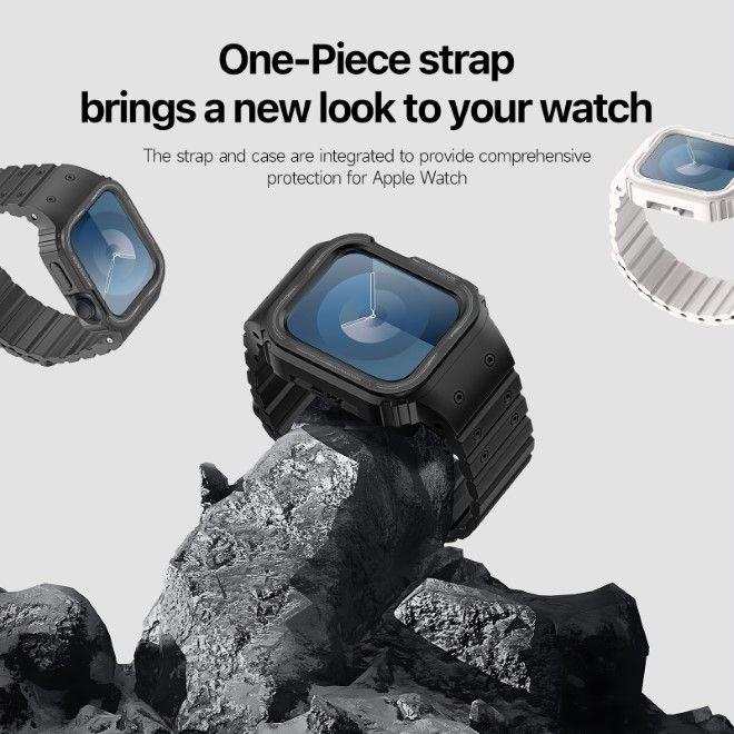 Actual product image Dux Ducis OA Strap Apple Watch 38mm/40mm/41mm - Black (38 mm, 40 mm, 41 mm, Silicone, Apple Watch Series 2, Apple Watch Series 1, Apple Watch Series 3, Apple Watch Series 4, Apple Watch Series 5, Apple Watch Series 6, Apple Watch Series 7, Apple Watch Series 8, Apple Watch Series 9, Apple Watch SE)