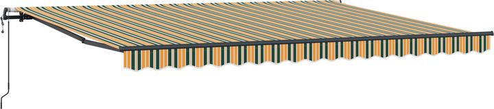 Produktbild VidaXL Automatische Einziehbare Markise Grün und Gelb 450x350 cm (4.50 m)