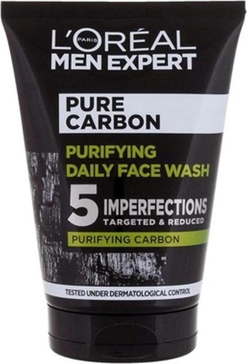 L'Oréal Paris L'Oreal - Men Expert Face Wash Against Imperfections Pure Charcoal 100Ml (Cleansing gel, 100 ml)