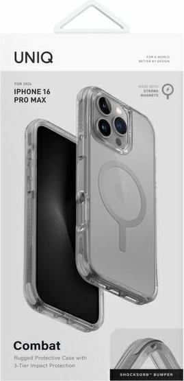 Produktbild Uniq etui Combat iPhone 16 Pro Max 6.9" Magclick Charging szary/stone grey (Apple iPhone 16 Pro Max)