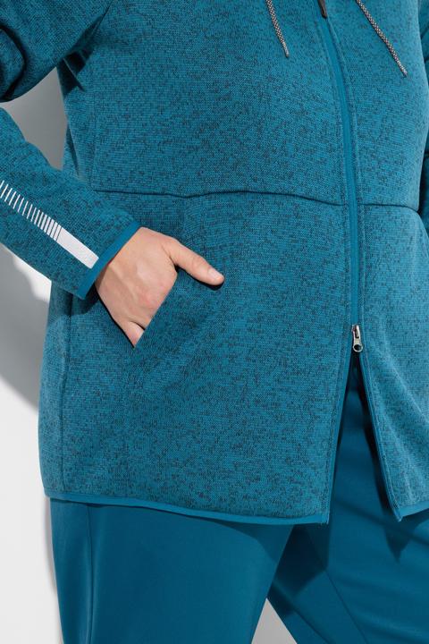 Produktbild Ulla Popken Strickfleece-Jacke, Teddyfleece, 2-Wege-Zipper, Reflektor (46, 48)