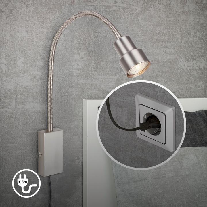 Produktbild Briloner LED Bettleuchte, matt-nickel, 1xLED/GU10/5W (400 lm, GU10)