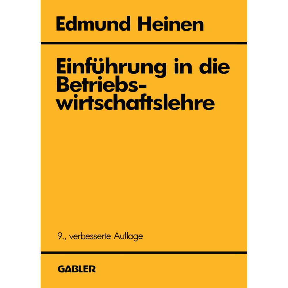 Einführung in die Betriebswirtschaftslehre, Fachbücher