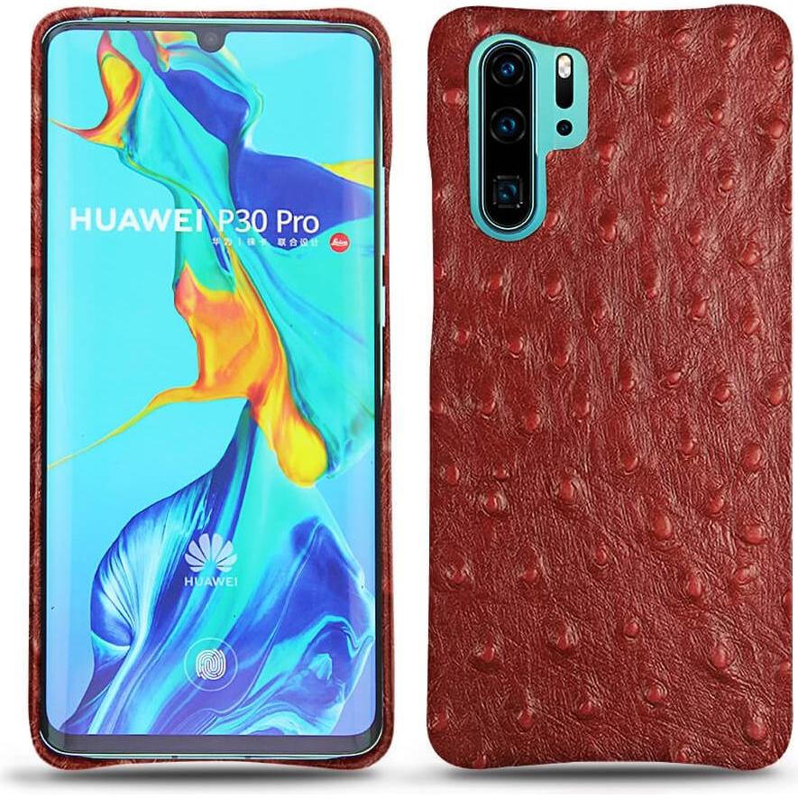 Noreve Lederschutzhülle (Huawei P30 Pro), Smartphone Hülle, Rot