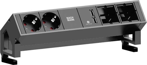Actual product image Bachmann DESK2 - 2xSchuko, 1xUSB & (2 x, CEE 7/3)