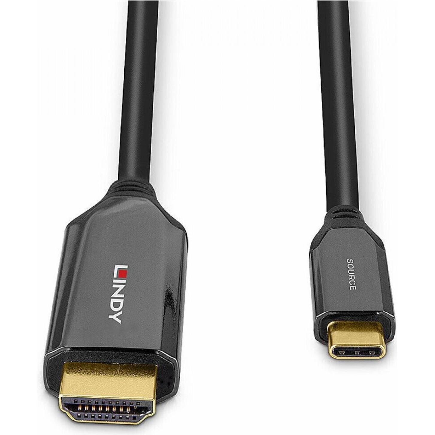 Thumbnail - Lindy 3m USB Typ C an HDMI 8K60 Adapterkabel Zum Anschluss eines 8K HDMI Displays an den USB Port Typ C (3 m, USB Typ C)...