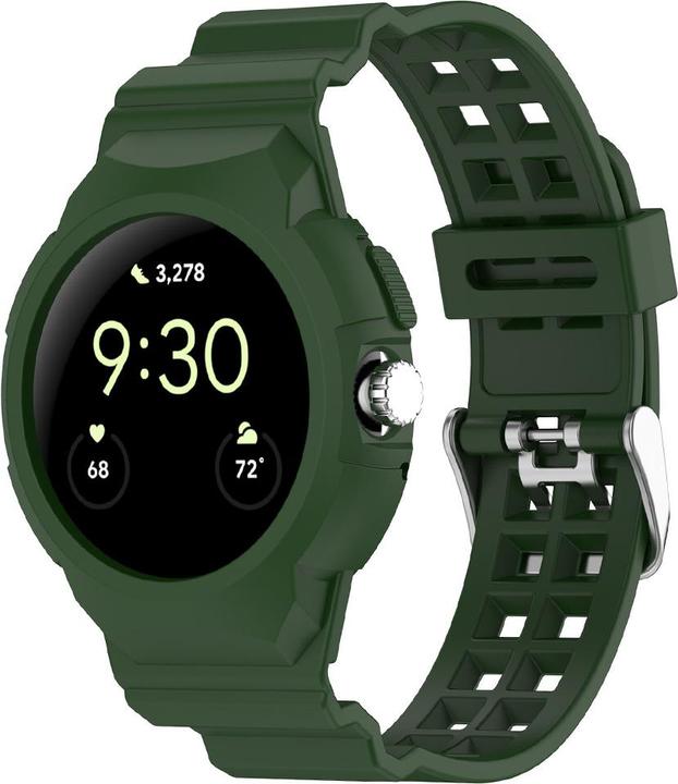 Techsuit - Watchband (W065) - Google Pixel Watch / Watch 2 / Watch 3 41mm - Green (Silicone)