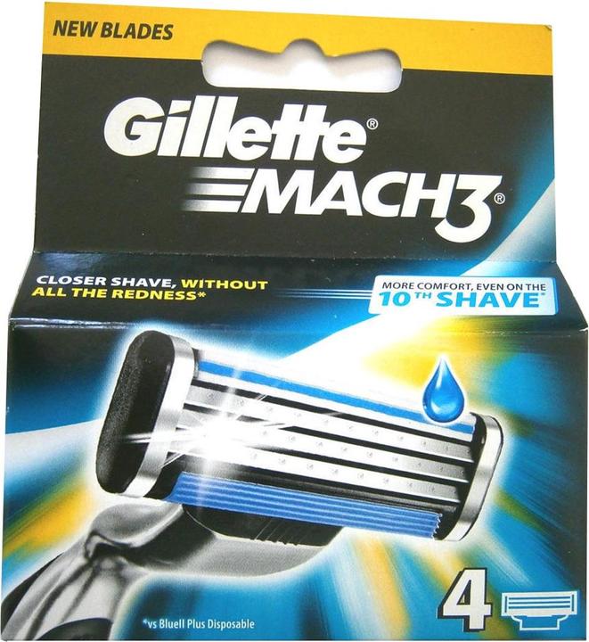 Actual product image Gillette Mach3 razor blades (4 x)