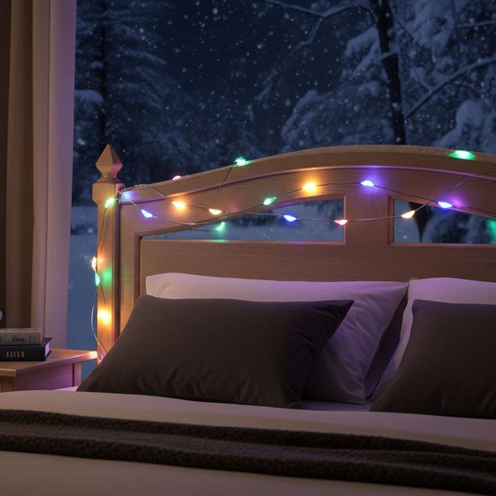 Produktbild H & S Collection Silberdraht-Lichterkette, 80 LEDs (3.95 m)