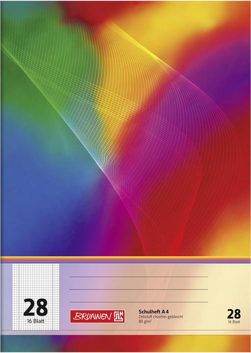 Actual product image Brunnen exercise book (A4, Checked, Hardcover)