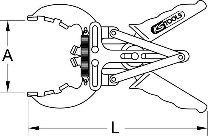 Actual product image KS Tools Piston ring pliers, Ø110-160mm (280 mm)