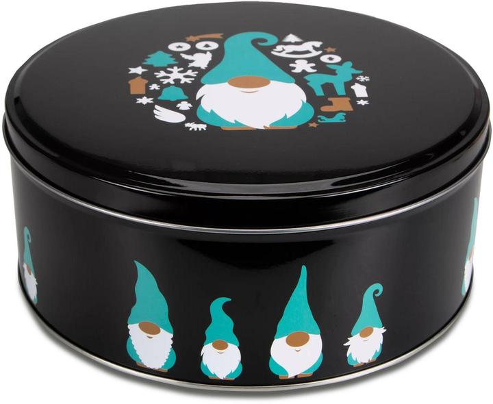 Städter Elfo di Natale in latta ø 16,5 cm / H 8 cm Colorato Rotondo