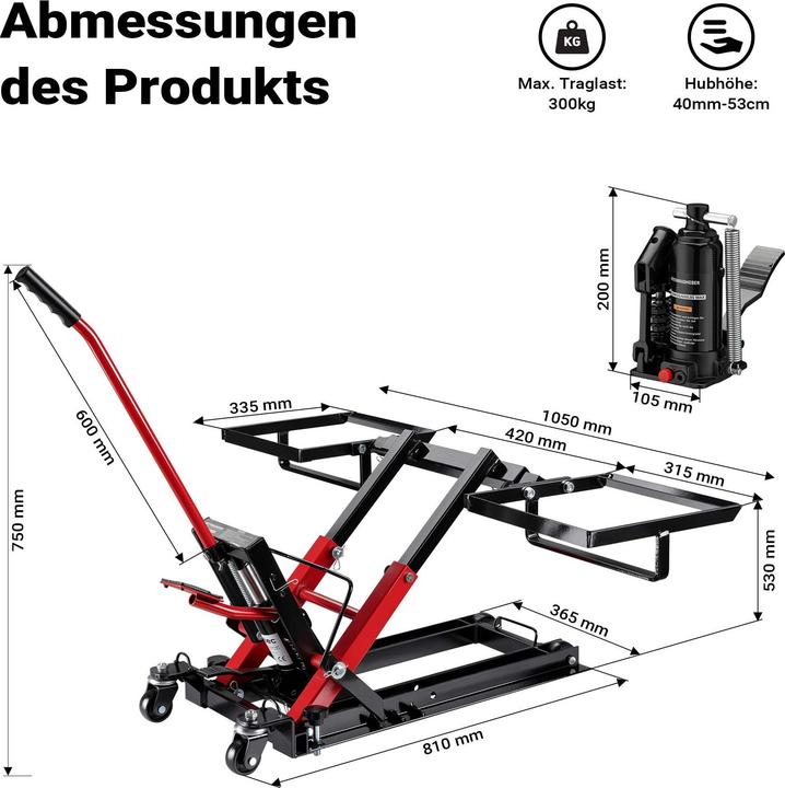 Immagine prodotto Wiltec Hydraulik-Heber 3in1