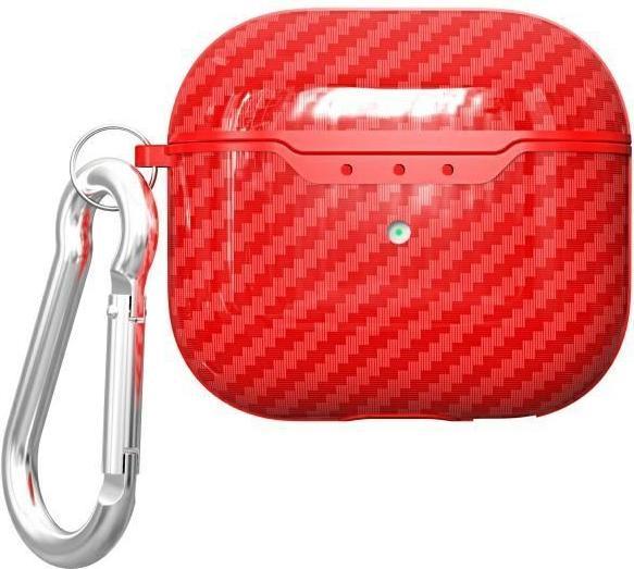 Actual product image Beline AirPods Carbon Cover Air Pods 4 czerwony /red (Headphone sleeve)