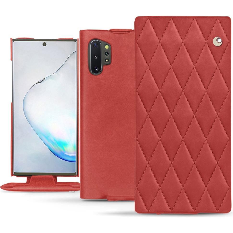 Noreve Lederschutzhülle vertikal (Samsung Galaxy Note 10+), Smartphone Hülle, Rot