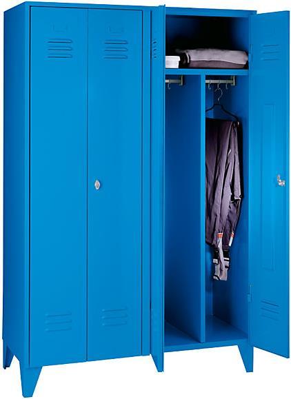 Wolf Armadietto in acciaio con piedini a perno, scompartimenti alti come un armadio (120 cm, 185 cm)