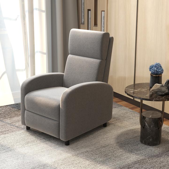 Immagine prodotto Homcom Relaxsessel mit Liegefunktion Polyester, Schaumstoff Grau