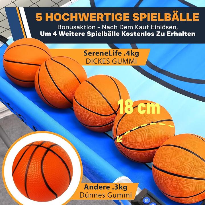 Immagine prodotto SereneLife Gioco da Basket Arcade