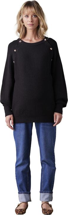 Envie de Fraise Feinstrick-Pullover mit Knöpfen für Schwangerschaft und Stillzeit