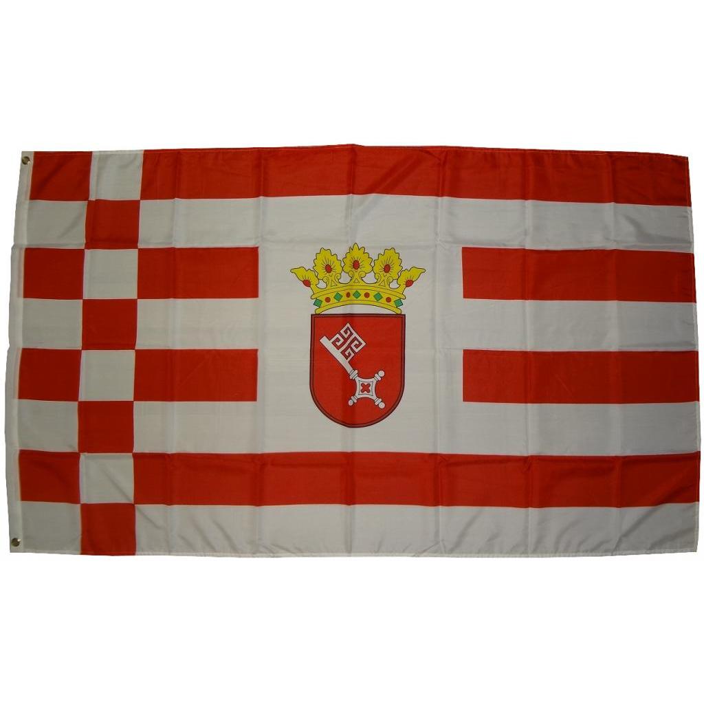 trends4cents, Fahne, Flagge Bremen 90 x 150 cm Fahne mit 2 Ösen 100g/m² Stoffgewicht Hissflagge Hissen