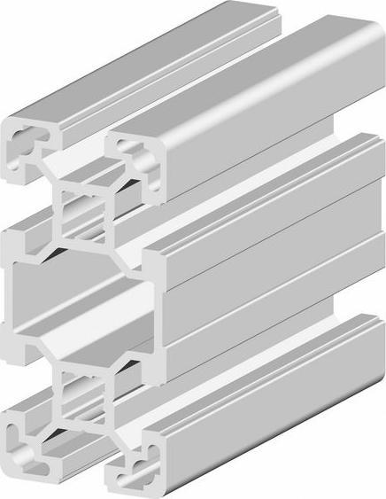 RS PRO Alu Strebenprofil 40 x 80 mm, 6-fach Nut 10mm, Länge 3m
