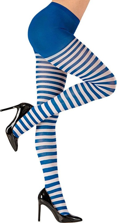 Produktbild Widmann Damen Strumpfhose blau-weiss gestreift 70 DEN