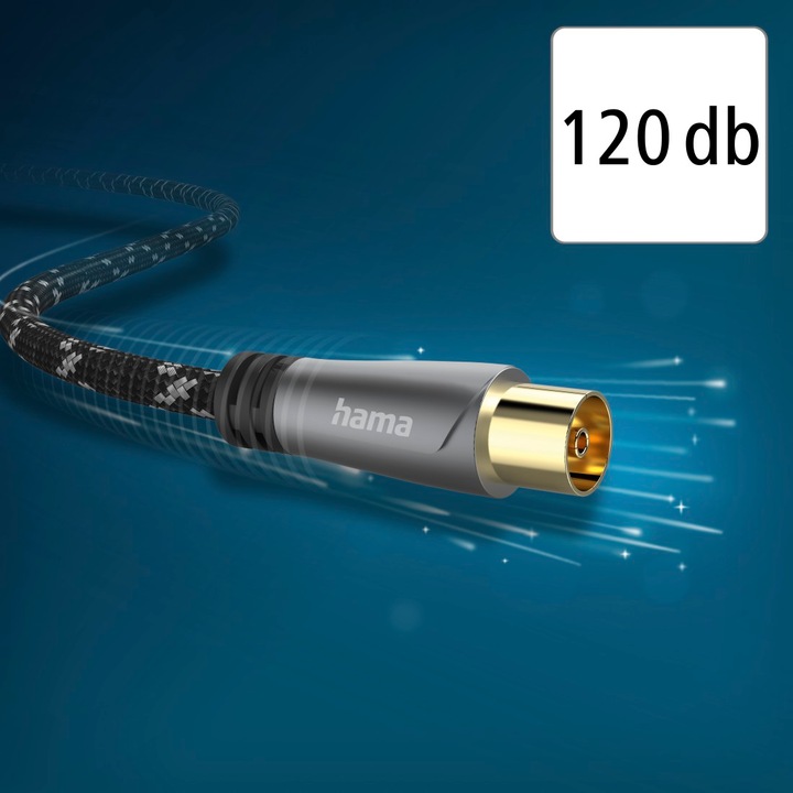Produktbild Hama Koax-Stecker – Koax-Kupplung (120 dB, Antennenkabel)