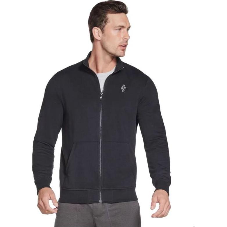 Skechers, Mannen, Springer, De Hoodless Hoodie M3JA195-Blk - L, Zwart, (L)