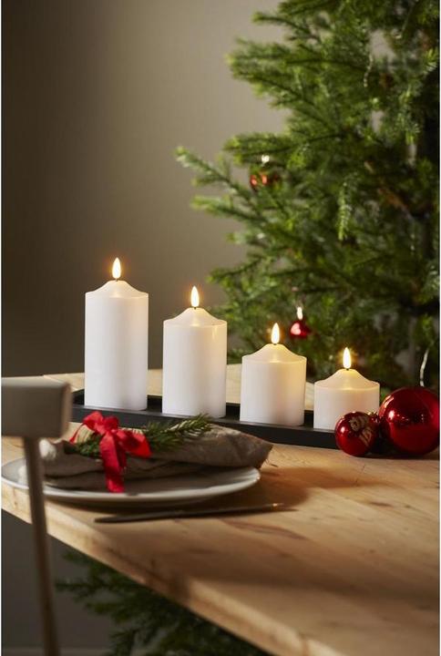 Produktbild Star Trading LED-Kerze Pillar Flamme 7.5 cm x 17 cm, Weiss (1 x)