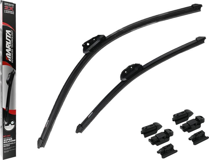 Produktbild Maruta Scheibenwischer SET 550 mm / 450 mm für Frontscheibe, Aero-dynamik optimierte Wischerblätter aus wa