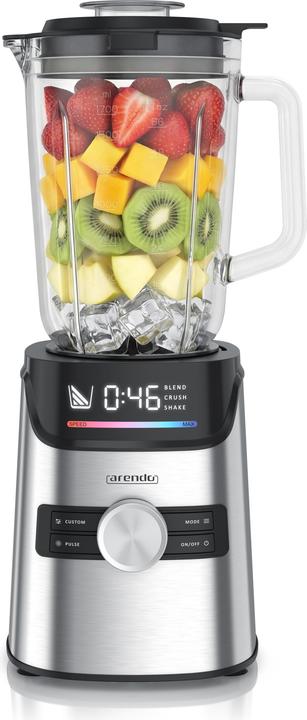 Produktbild Arendo Standmixer 1400W, Display, 6 Geschwindigkeiten, 1,7l, 3 Programme, Pulsfunktion, Sicherheitssperre (1400 W)