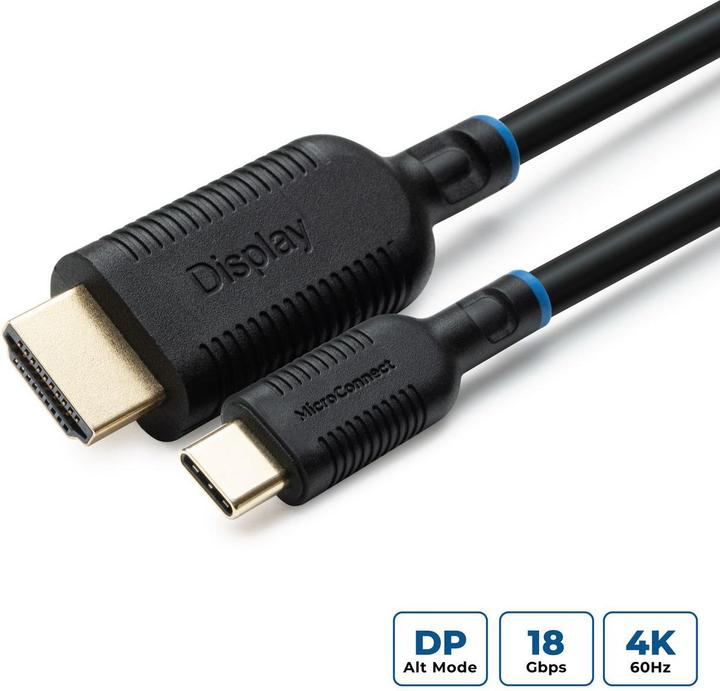 Actual product image MicroConnect USB-C HDMI Cable 2m (2 m, HDMI)