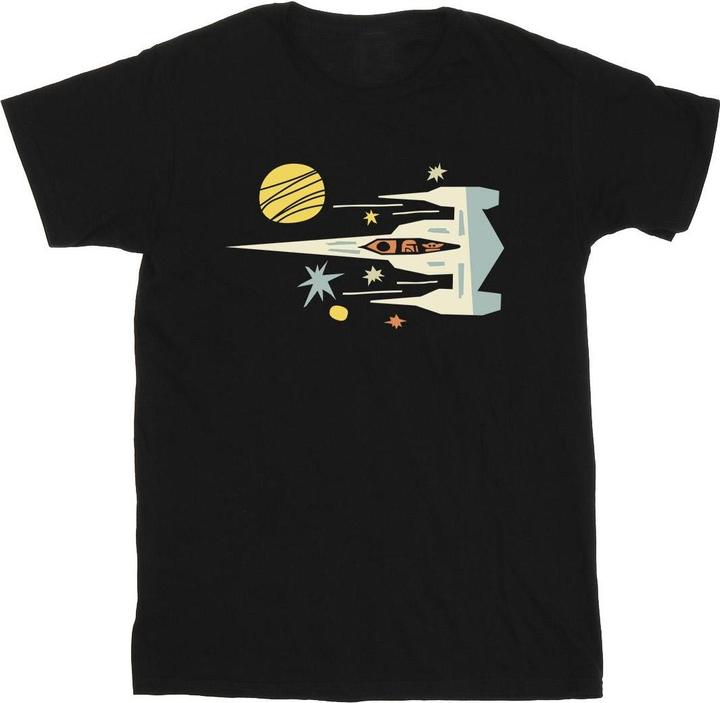 Actual product image Star Wars Mens The Mandalorian Cutout Ship T-Shirt (5XL)