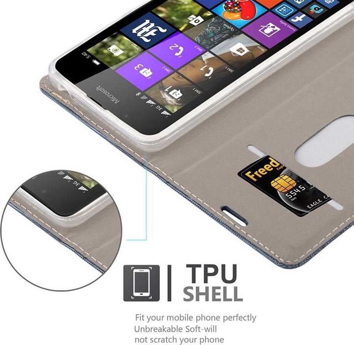 Actual product image Cadorabo Book Jeans Optics Cover (Microsoft Lumia 540)
