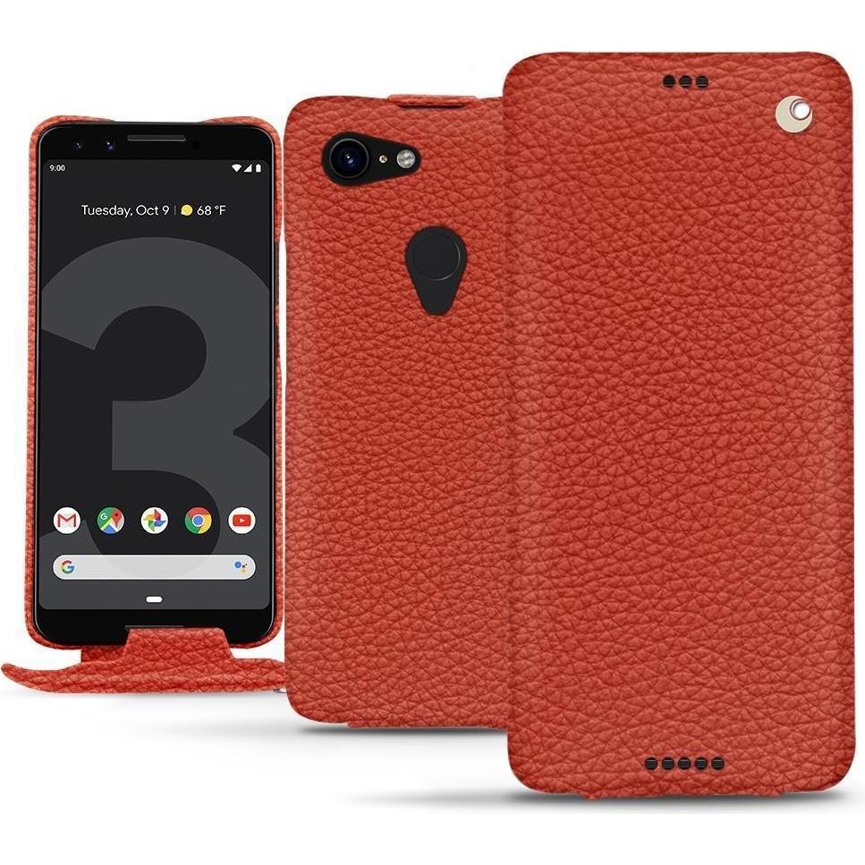Noreve Lederschutzhülle vertikal (Google Pixel 3 XL), Smartphone Hülle, Orange