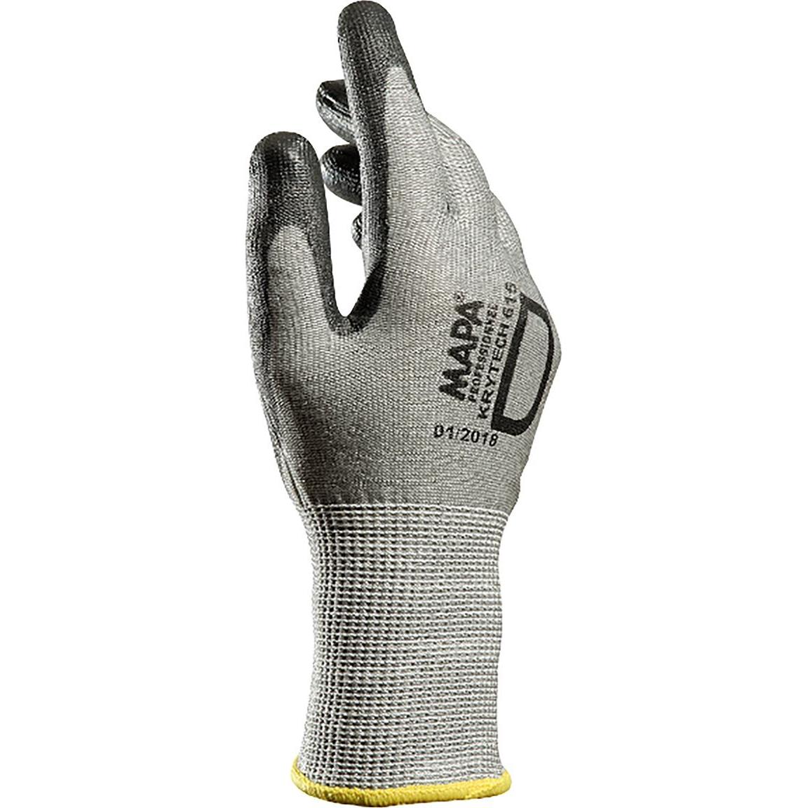 Mapa, Schutzhandschuhe, Krytech Arbeitshandschuhe, Polyurethan Grau, Grösse 9, L (9, L)