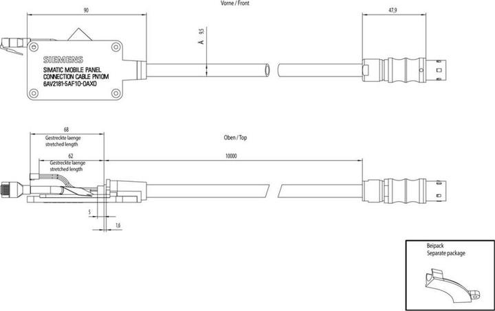 Produktbild Siemens SPS-Kabel 6AV2181-5AF10-0AX0 6AV21815AF100AX0