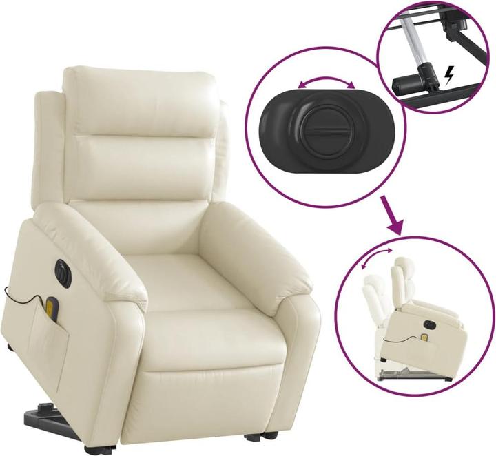 Produktbild VidaXL Massagesessel mit Aufstehhilfe Elektrisch Kunstleder