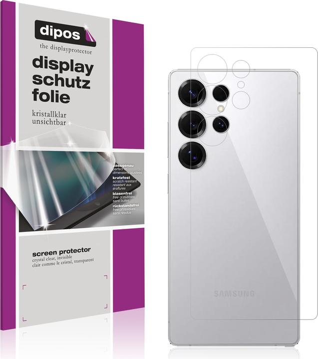 Produktbild Dipos Schutzfolie Klar für Samsung Galaxy S25 Ultra Rückseite (1 Stück, Samsung Galaxy S25 Ultra)
