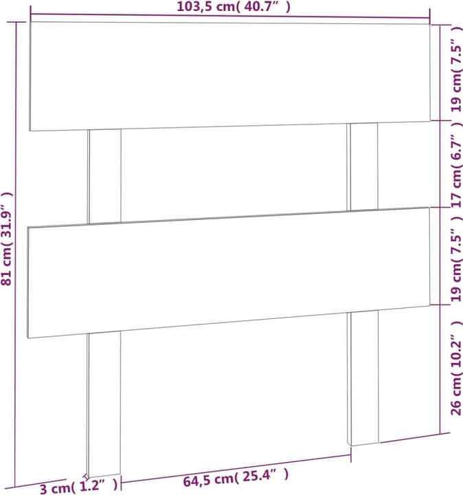 Image du produit vidaXL Lashonda (103.5 x 3 x 81 cm)