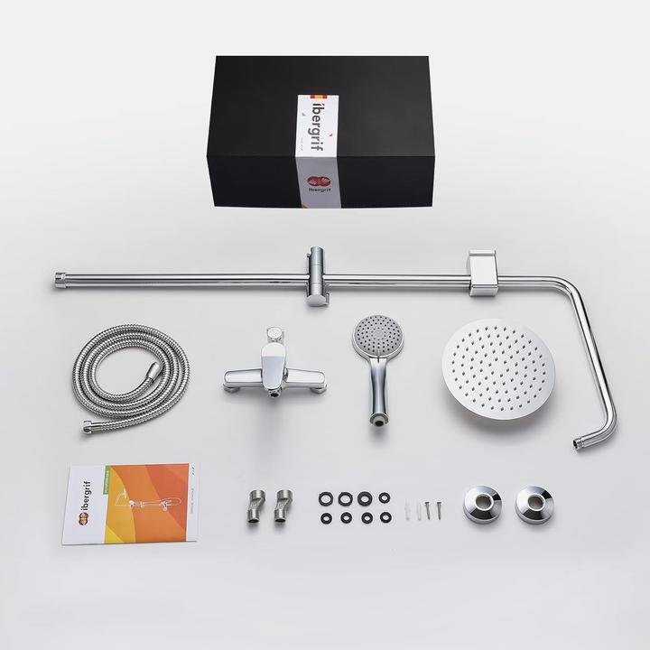 Actual product image Ibergrif Shower Column with Adjustable Rod