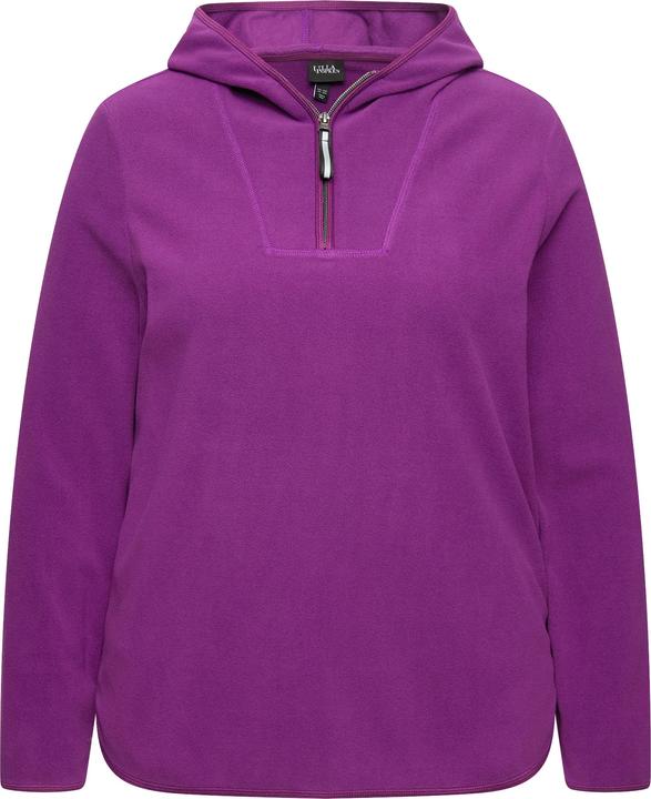 Produktbild Ulla Popken Fleece-Troyer, kurz, Oversized, Kapuze, Langarm, recycelt (46, 48)