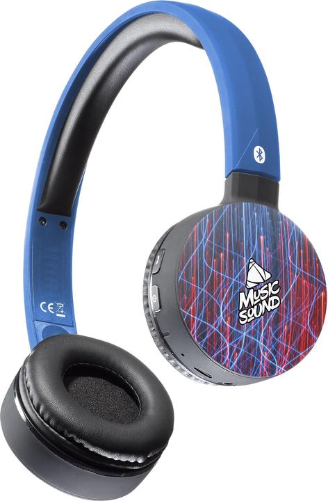 Actual product image Music Sound Music+Sound FANTASY Bluetooth headphones blue on-ear Softtouch max.20h running time 1 (No noise cancelling, 20 h, Wireless)