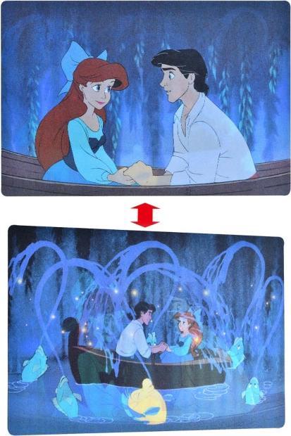 Actual product image Disney Ariel & Prince Eric, Flanders postcard boat lenticular