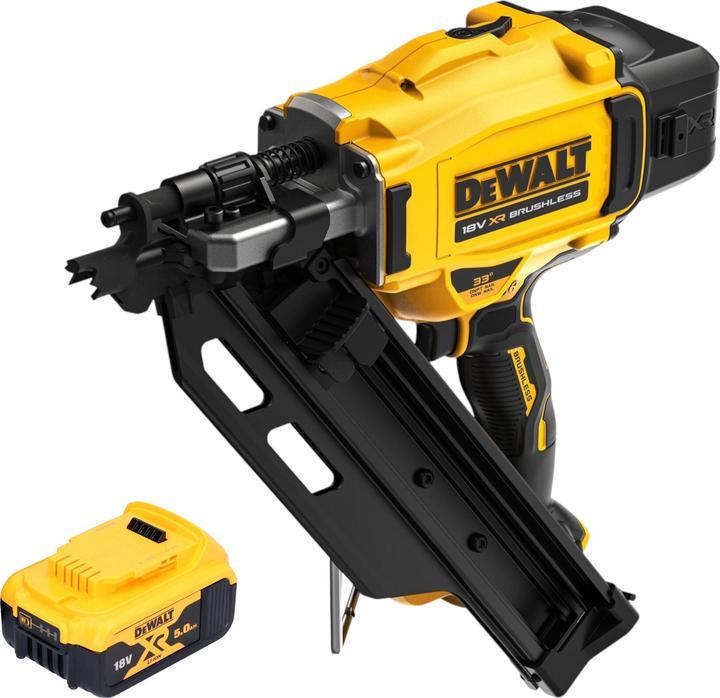 Produktbild DeWalt DCN 930 N Akku Nagler 18 V 50 - 90 mm Brushless + 1x Akku 5,0 Ah - ohne Ladegerät