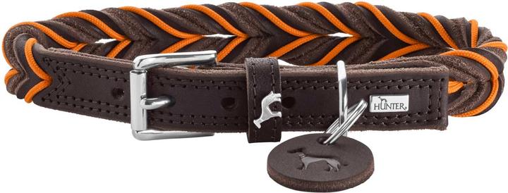 Produktbild Hunter Dogcollar Solid Education Cord S-M (50), dark brown/orange - (69317) (S, M, Hund, Allgemein)