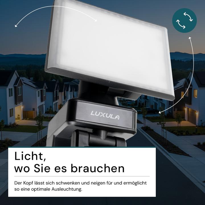 Produktbild Luxula LED-Fluter LX400193, mit BM, 20 W, 2100 lm, 4000 K, schwarz (2100 lm, IP54)